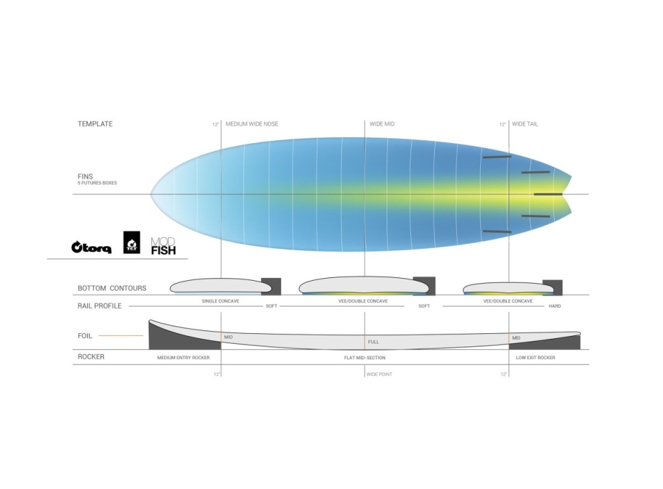 TORQ TET 5'11" - 7'2" FISH POP CORAL