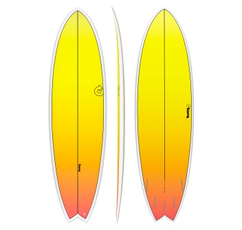TORQ TET 6'6" FISH RETRO FADE YELLOW ORANGE