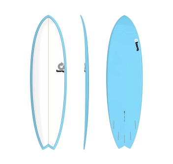 TORQ TET 6'6" FISH WHITE PINLINE BLUE