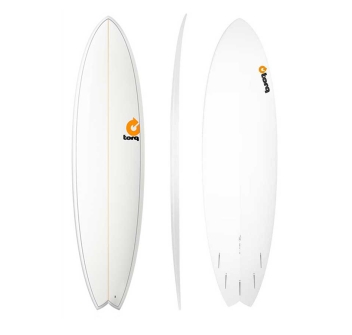 TORQ TET FISH 7'2" WHITE PINLINE EPOXY 