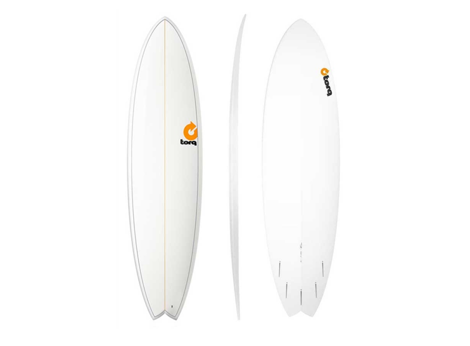 TORQ TET FISH 7'2" WHITE PINLINE EPOXY 
