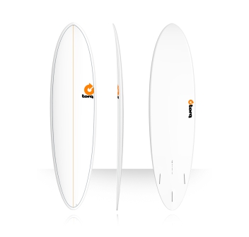 TORQ TET 7'2" FUN WHITE + PINLINE