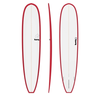 TORQ TET 9'1" LONGBOARD PINLINE COLOR RAIL RED