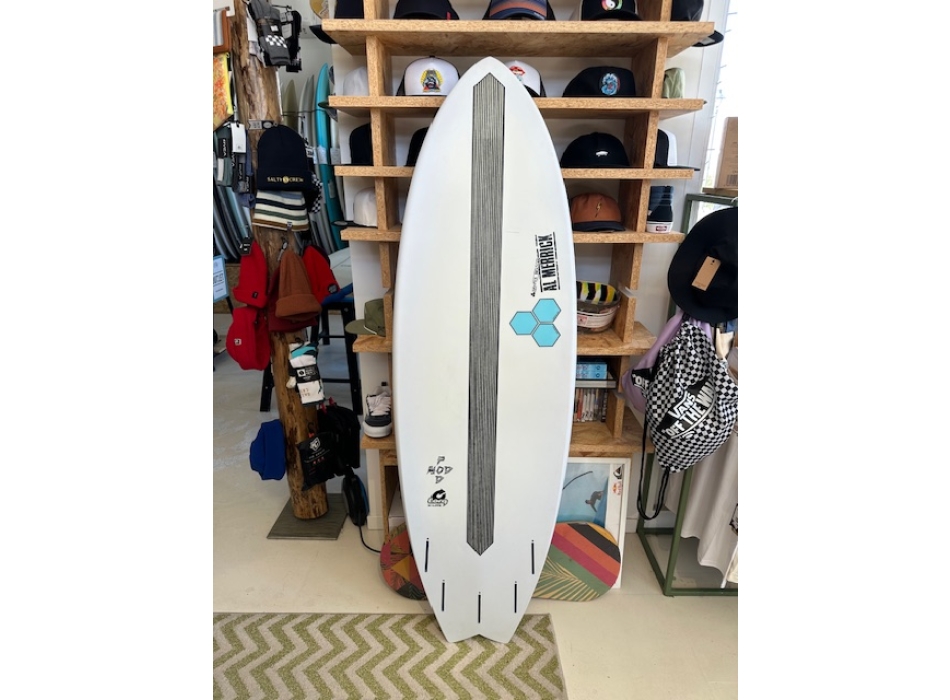 TORQ X-LITE POD MOD 5'10 AL MERRICK WHITE PINLINE EPOXY (SECOND HAND)