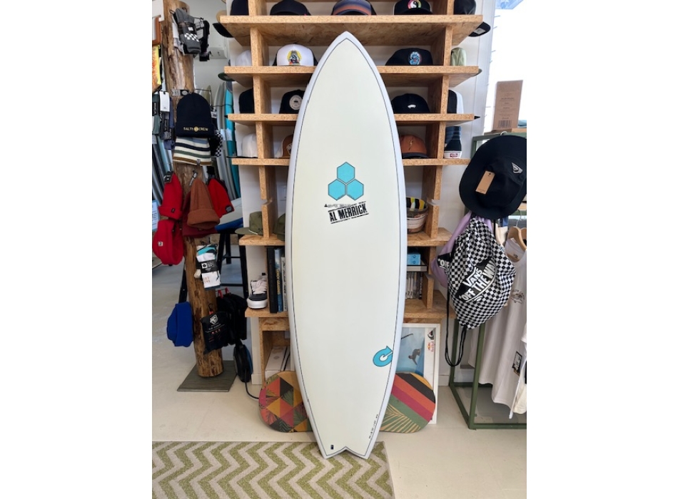 TORQ X-LITE POD MOD 5'10 AL MERRICK WHITE PINLINE EPOXY (SECOND HAND)