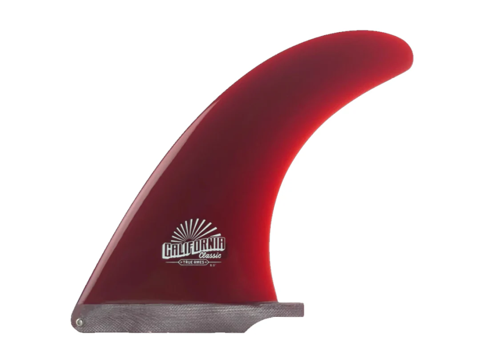 TRUE AMES 9.5” CALIFORNIA CLASSIC SINGLE FIN LONGBOARD RED