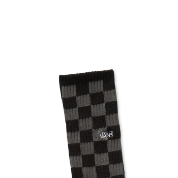 VANS CHECKERBOARD CREW SOCKS BLACK CHARCOAL