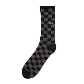 VANS CHECKERBOARD CREW SOCKS BLACK CHARCOAL