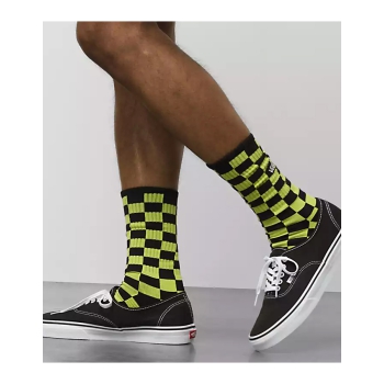 VANS CHECKERBOARD CREW II SOCKS SHARP GREEN BLACK