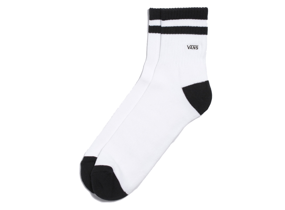 VANS HALF CREW SOCKS WHITE BLACK