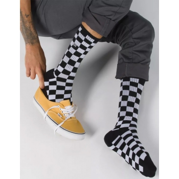 VANS CHECKERBOARD CREW II SOCKS BLACK