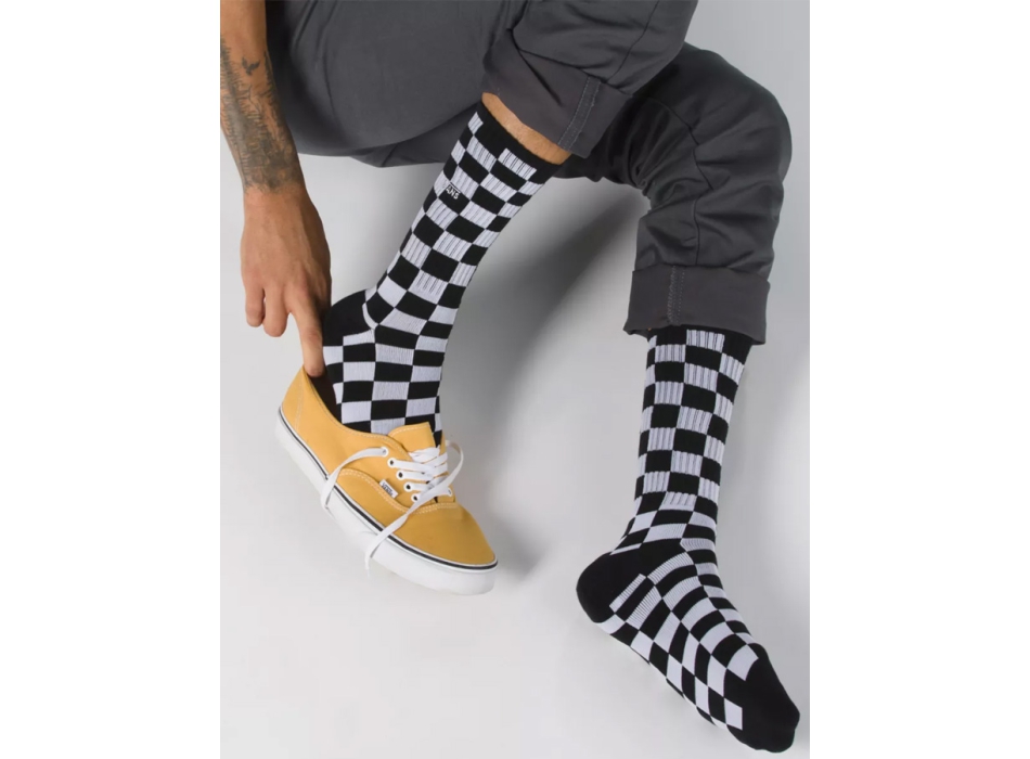 VANS CHECKERBOARD CREW II SOCKS BLACK