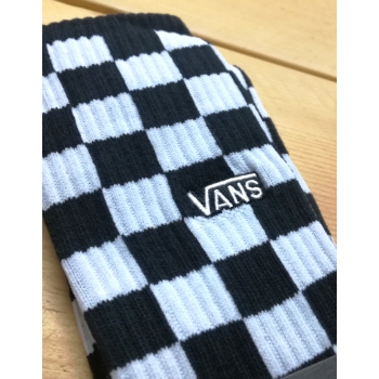 VANS CHECKERBOARD CREW II SOCKS BLACK