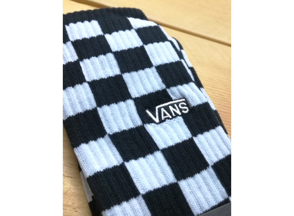 VANS CHECKERBOARD CREW II SOCKS BLACK