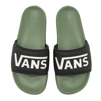 VANS SLIDE-ON SANDALS BLACK OLIVE