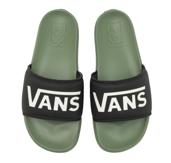 VANS SLIDE-ON SANDALS BLACK OLIVE