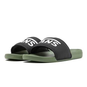 VANS SLIDE-ON SANDALS BLACK OLIVE