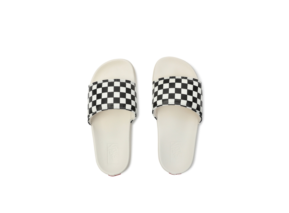 VANS CHECKERBOARD WOMENS LA COSTA SLIDE-ON SHOES BLACK