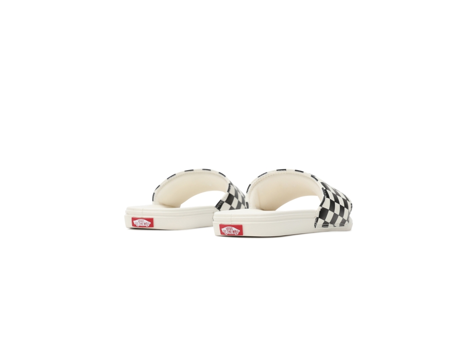 VANS CHECKERBOARD WOMENS LA COSTA SLIDE-ON SHOES BLACK