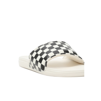 VANS CHECKERBOARD WOMENS LA COSTA SLIDE-ON SHOES BLACK