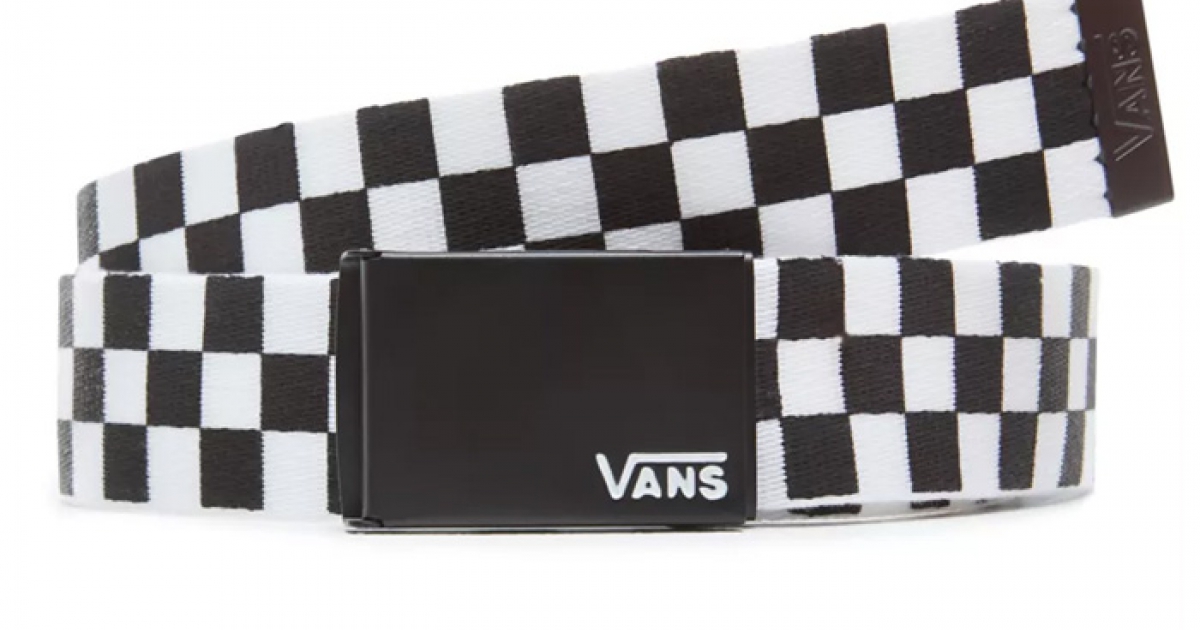 vans checkered belt