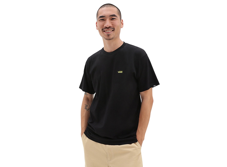 VANS LEFT CHEST LOGO T-SHIRT BLACK EVEN