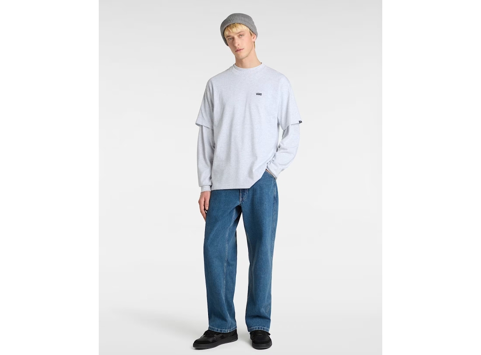 VANS LEFT CHEST LOGO T-SHIRT LOOSE GREY