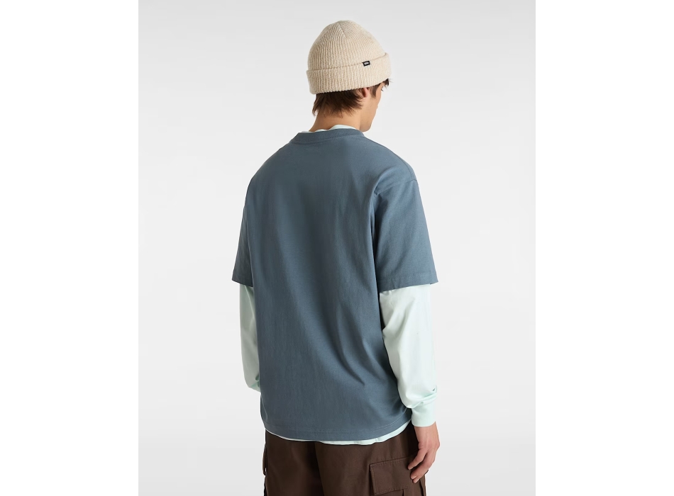 VANS LEFT CHEST LOGO T-SHIRT LOOSE STORMY