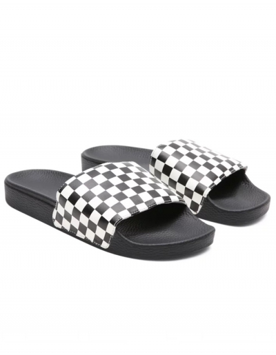 vans checkerboard slide on