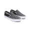 VANS CHECKERBOARD CLASSIC SLIP-ON SHOES BLACK PEWTER 