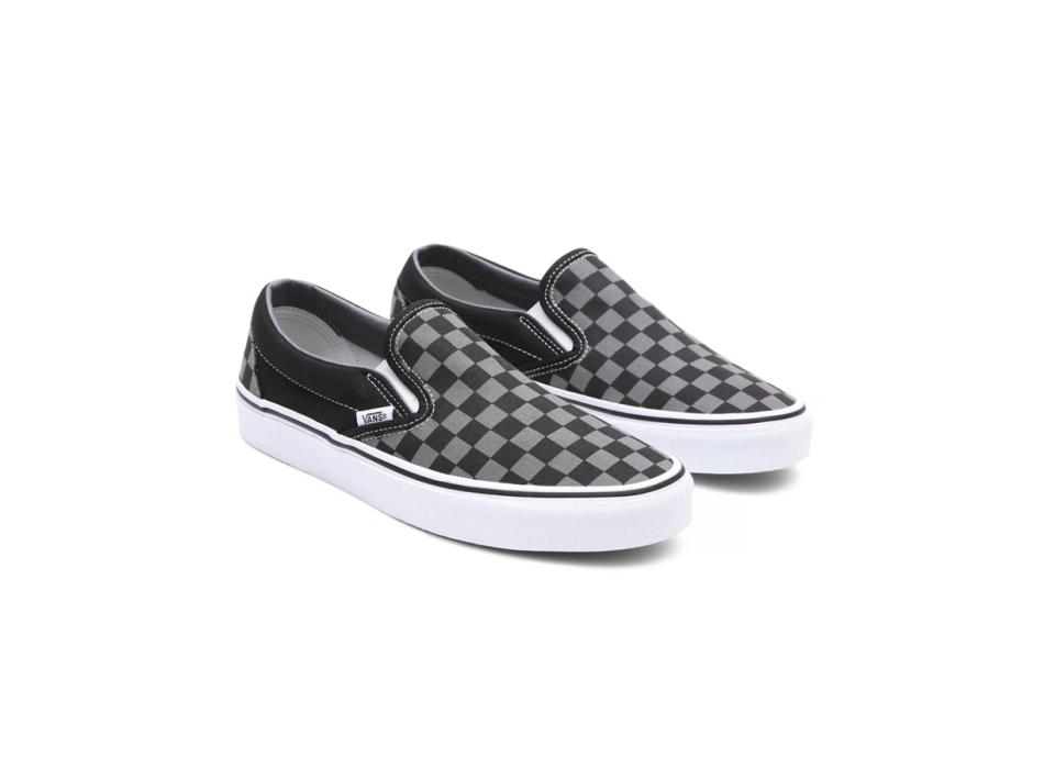 Black and grey checkered slip on vans outlet