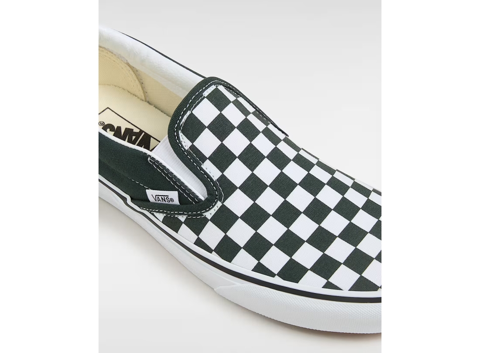 VANS CHECKERBOARD CLASSIC SLIP-ON SHOES BLACK