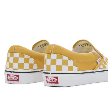 VANS CLASSIC SLIP-ON CHECKERBOARD SHOES GOLDEN GLOW