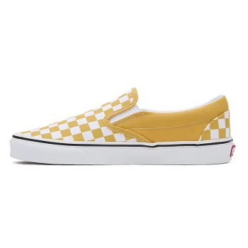 VANS CLASSIC SLIP-ON CHECKERBOARD SHOES GOLDEN GLOW