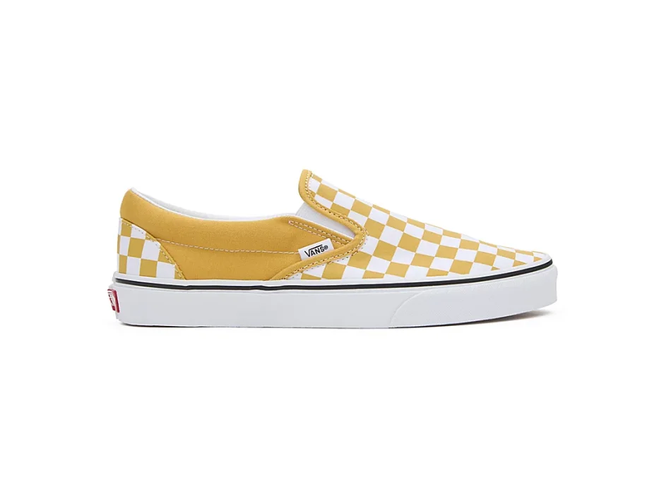 Vans checkered shoes yellow sales