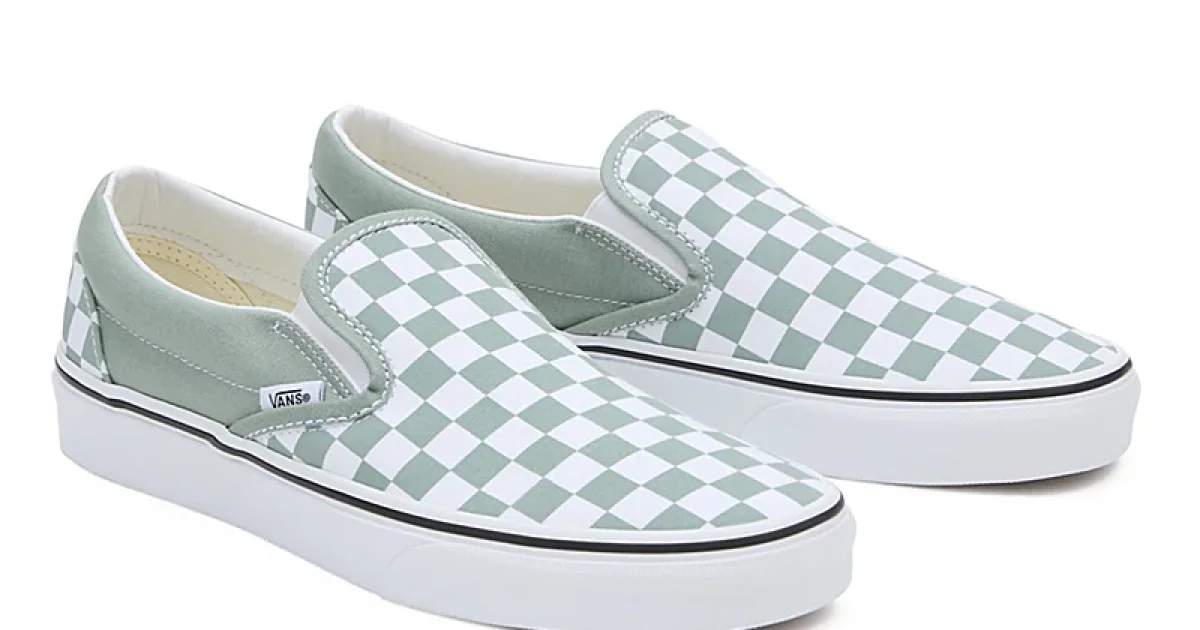 Teal slip on vans 2025