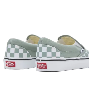VANS CLASSIC SLIP-ON CHECKERBOARD SHOES ICEBERG GREEN
