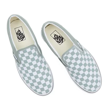 VANS CLASSIC SLIP-ON CHECKERBOARD SHOES ICEBERG GREEN