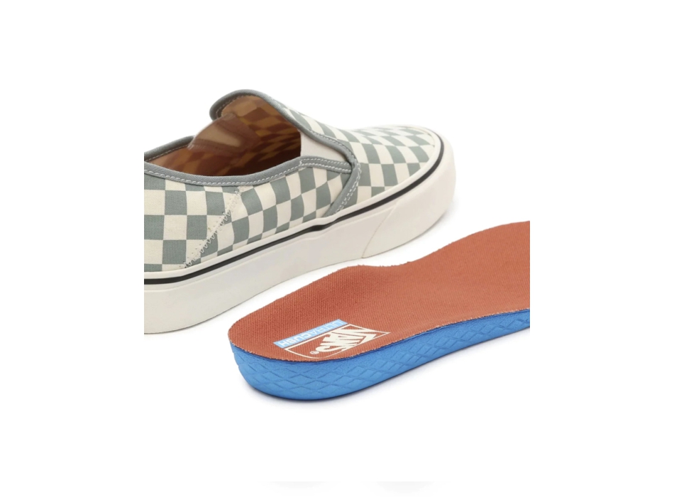 Vans classic slip on hot sale checkerboard blue