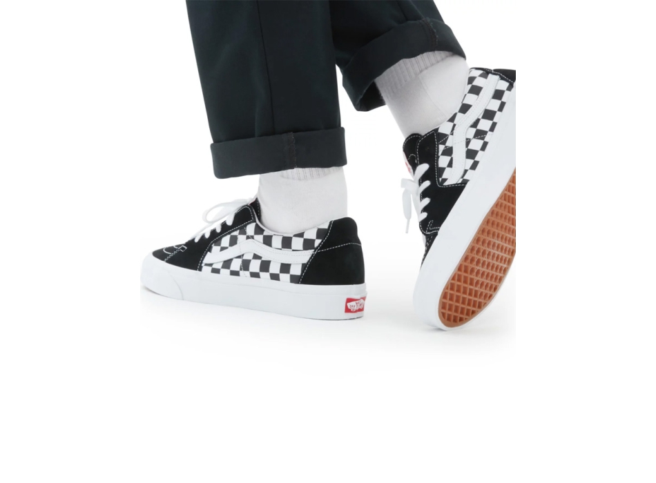 Vans Sk8 Low Canvas Suede Racing Black Checkerboard Shoes Vans shop online