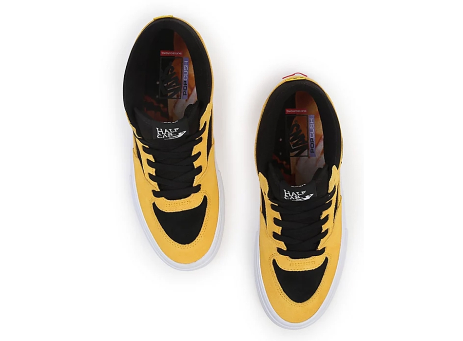 Black vans top with yellow stripe