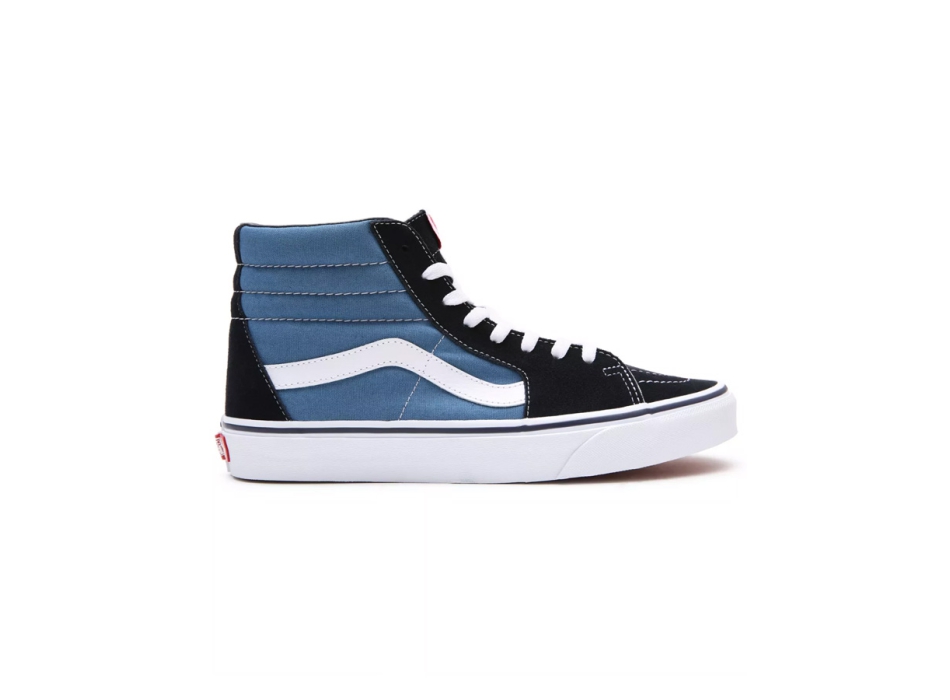 High top vans shop blue and black