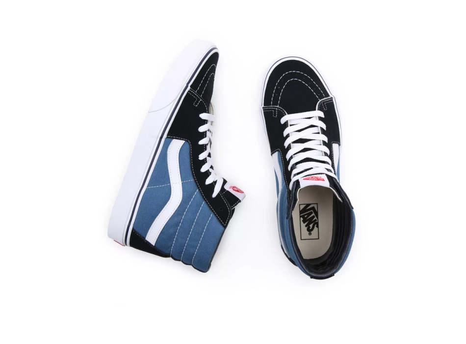 Vans sk8 hi on sale navy white
