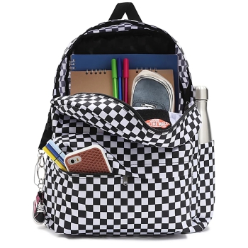 VANS OLD SKOOL CHECK BACKPACK WHITE BLACK