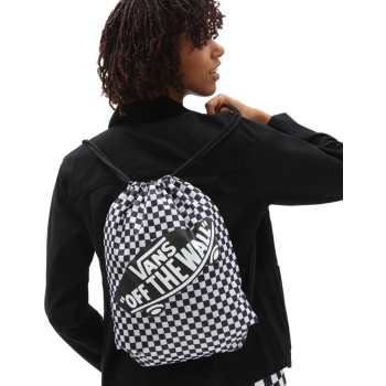 VANS BENCHED BAG BLACK WHITE CHECKERBOARD