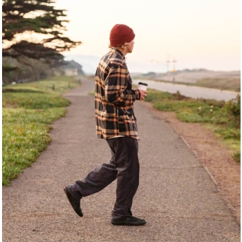 VISSLA ECO-ZY LS POLAR FLANNEL BLACK