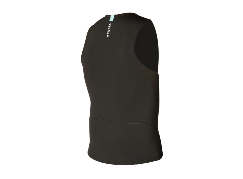 VISSLA FRONT ZIP VEST 2MM BLACK