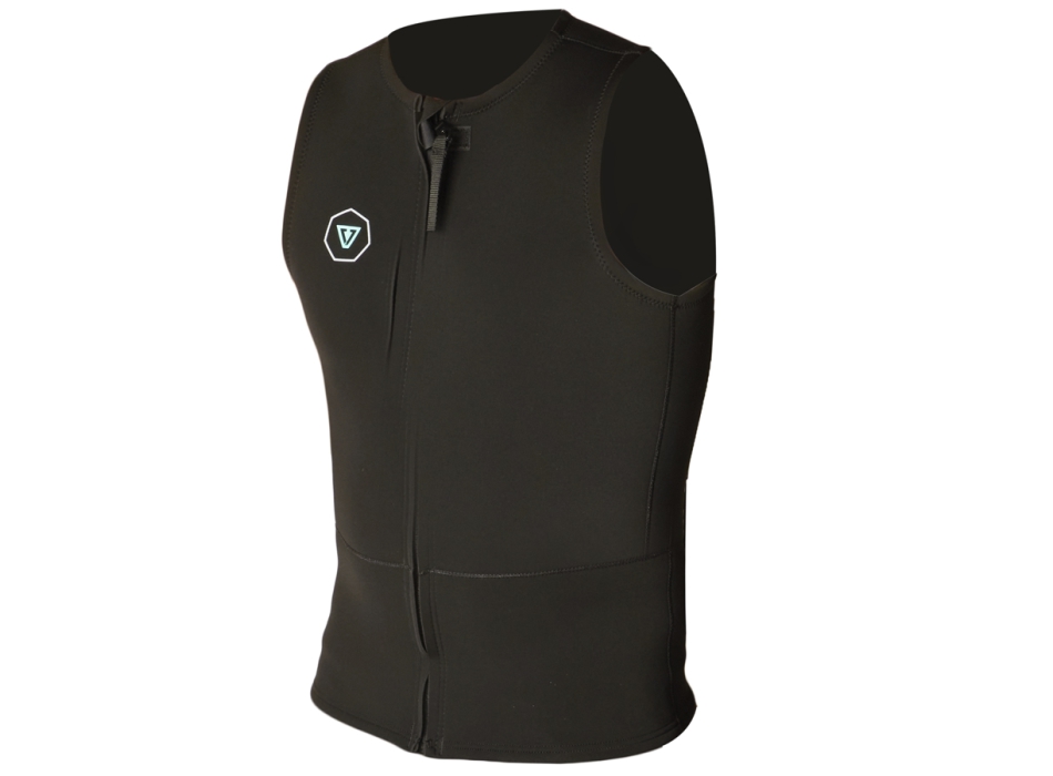 VISSLA FRONT ZIP VEST 2MM BLACK