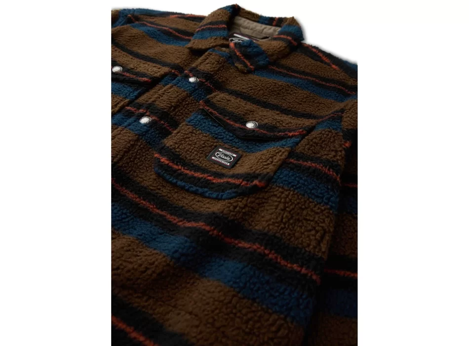 VISSLA PEAK SHERPA AO SHIRT DARK KHAKI