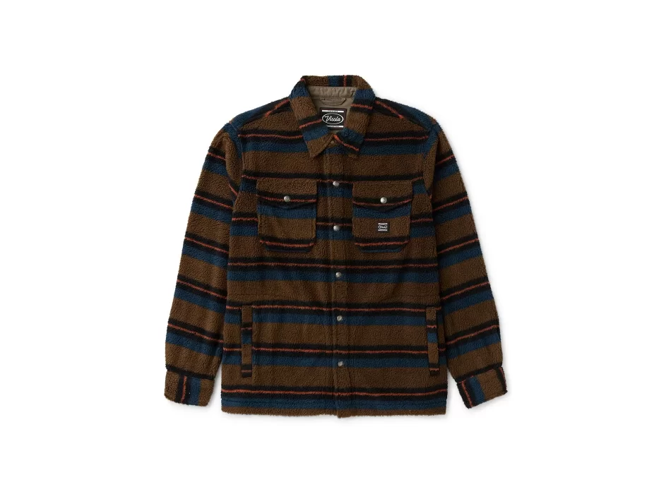 VISSLA PEAK SHERPA AO SHIRT DARK KHAKI